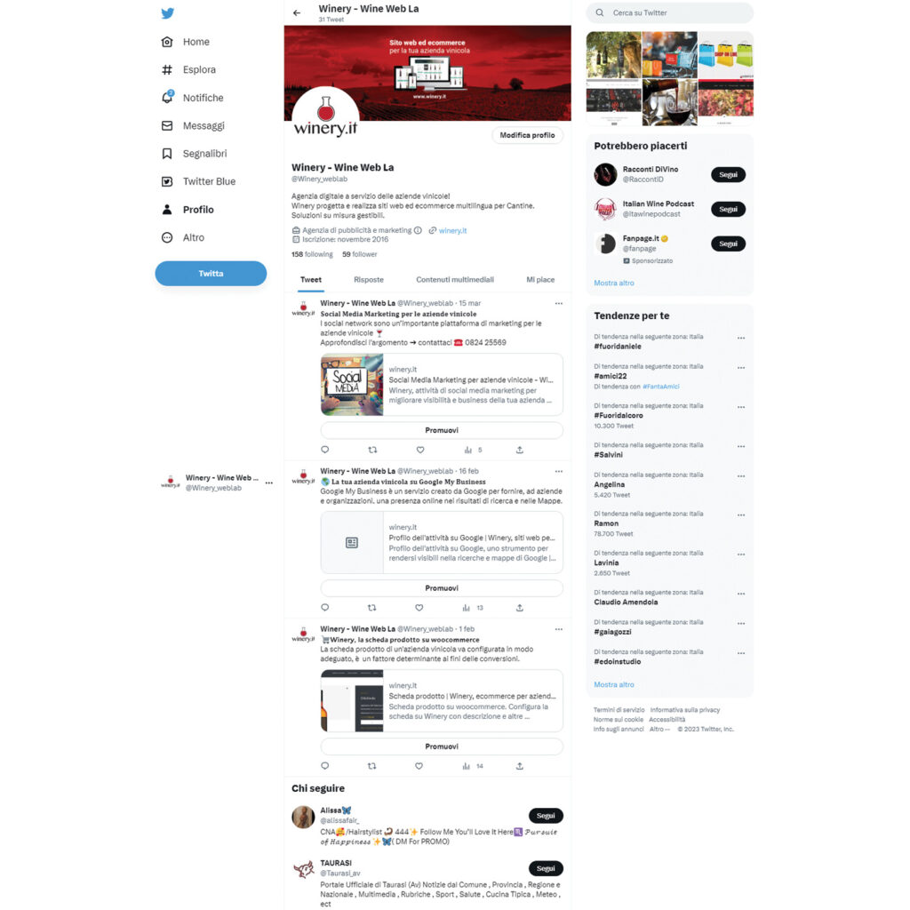 winery twitter
